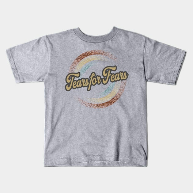 Tears for Fears Circular Fade Kids T-Shirt by anotherquicksand